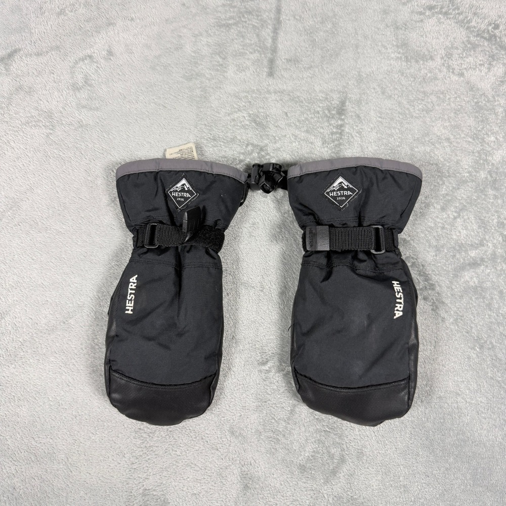 Hestra Kids Size 5 CZone Gauntlet Mittens Black Waterproof Winter Ski Gloves